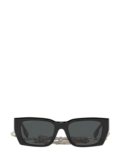 Burberry Eyewear Poppy Rectangular-frame Sunglasses In Black