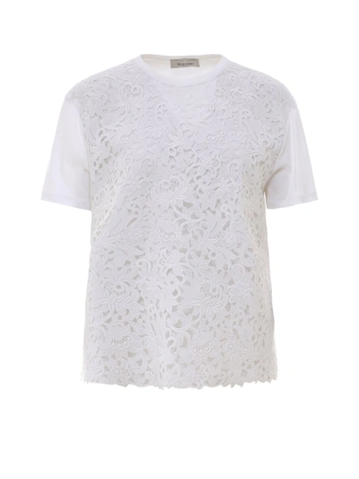 Valentino White Macrame T-shirt