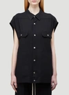 RICK OWENS RICK OWENS BUTTONED SLEEVELESS SHIRT