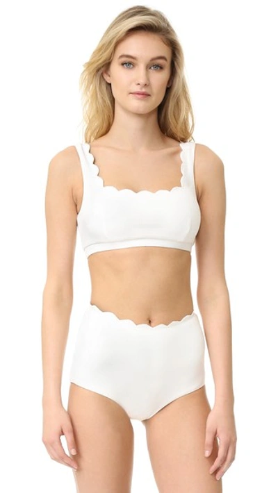 Marysia Palm Springs Sporty Bikini Top In White