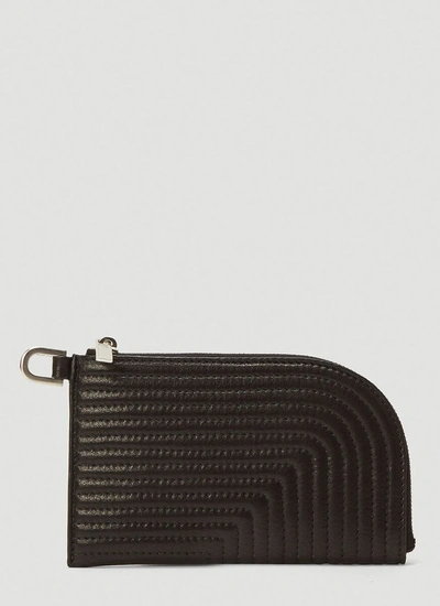 Rick Owens Black Stitched Leather Wallet