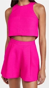 Black Halo Sanibel Crop Top & High Waist Shorts Set In Vibrant Pink