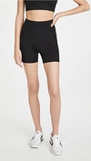 Girlfriend Collective Black High-rise Run Shorts In Black