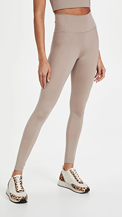 Girlfriend Collective Womens Limestone Compressive 7/8 High-rise Recycled Polyester-blend Leggings Xl In Limestone