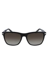 Ferragamo 57mm Gradient Rectangle Sunglasses In Green