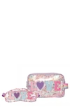 OMG ACCESSORIES MISS GWEN GLITTER LOVE PRINT POUCH,LOVE-PK38