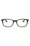 Ray Ban 53mm Optical Glasses In Green Havana