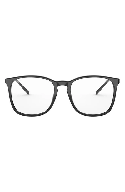 Ray Ban 54mm Square Optical Glasses In Trans Grn