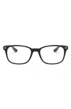 RAY BAN 51MM SQUARE OPTICAL GLASSES,RX537551-O