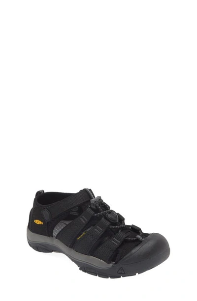 Keen Kids' Newport H2 Water Friendly Sandal In Black/ Yellow