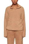 Skims Cozy Knit Pullover In Camel