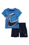 Nike Babies' Dry Dropset T-shirt & Shorts Set In Obsidian