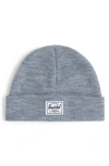 Herschel Supply Co Beanie In Heather Light Grey
