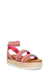 Steve Madden Kids' Jkimmie Platform Sandal In Pink Multi