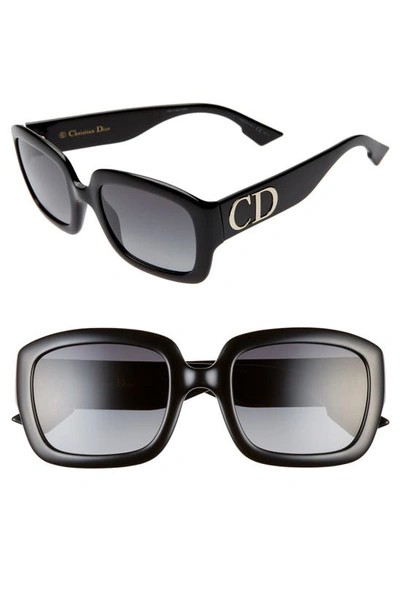 Dior 54mm Gradient Square Sunglasses