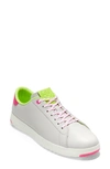 Cole Haan Grandpro Tennis Shoe In White/ Pink