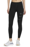 Nike Epic Luxe Run Division Women's Mid-rise Running Leggings In Black/ Black