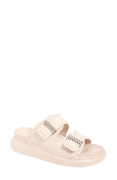 Alexander Mcqueen Oversized Slide Sandal In Rose