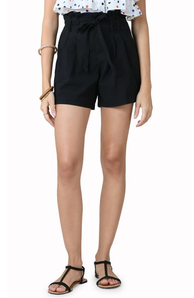 Molly Bracken Paperbag Waist Shorts In Black