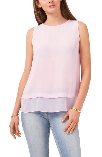 Vince Camuto Layered Hem Sleeveless Top In Corsage Pink