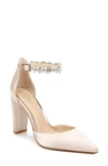 Jewel Badgley Mischka Ollie Pump In Champagne Satin