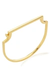 Monica Vinader Signature Skinny Bangle In Yellow Gold