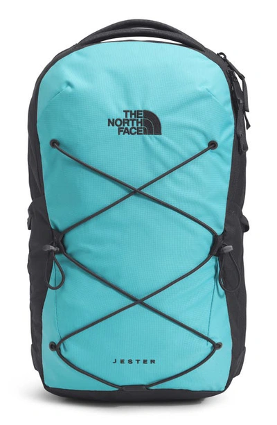 The North Face 'jester' Backpack In Asphalt Grey/ Maui Blue