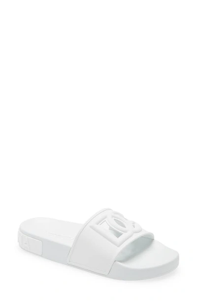 Dolce & Gabbana 5mm Leather-covered Heel Sandals With Calfskin Insole In White