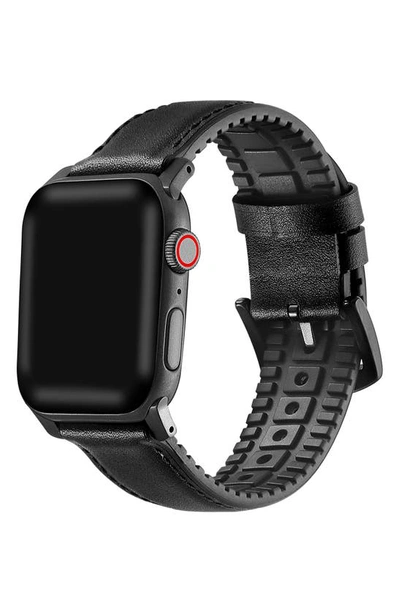 The Posh Tech Leather 23mm Apple Watch® Watchband In Black