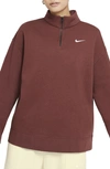 Nike Sportswear Quarter Zip Pullover In Dark Pony/ White