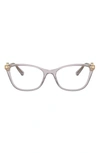Versace 55mm Cat Eye Optical Glasses In Grey