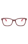 RAY BAN 52MM SQUARE OPTICAL GLASSES,RX536252-O