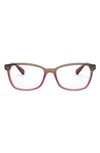 RAY BAN 52MM SQUARE OPTICAL GLASSES,RX536252-O