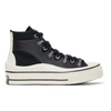 CONVERSE BLACK KIM JONES EDITION CHUCK 70 UTILITY WAVE HI SNEAKERS