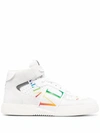 VALENTINO GARAVANI VALENTINO GARAVANI MEN'S WHITE LEATHER HI TOP SNEAKERS,VY2S0E03GWJ2QM 42