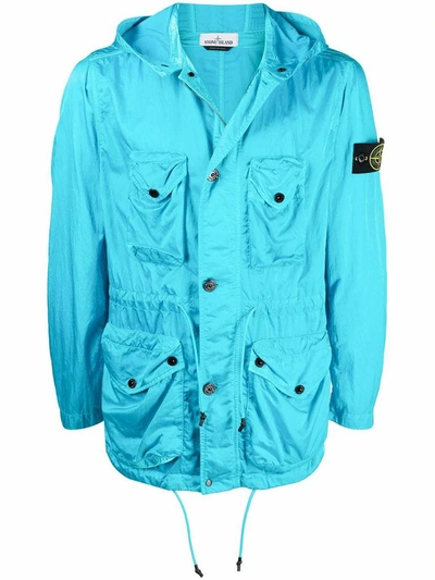 Stone Island Mens Light Blue Polyester Outerwear Jacket
