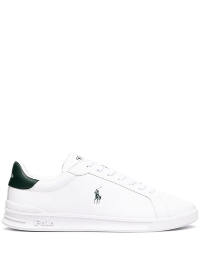 Polo Ralph Lauren Heritage Court Ii Low-top Sneakers In White/black Pp