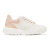 ALEXANDER MCQUEEN WHITE & PINK COURT TRAINER SNEAKERS