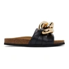 Jw Anderson Chain-link Detail Slip-on Sandals In Black