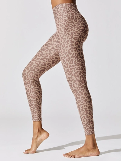 Beyond Yoga Spacedye Printed Caught In The Midi High Waisted Legging - Chai Cocoa Brown Leopard - Size M