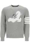 THOM BROWNE THOM BROWNE SURFER ICON KNITTED JUMPER