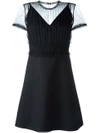 VALENTINO VALENTINO SHEER PANEL DRESS - BLACK,LB3VA8N51CF11536144