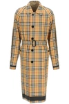 BURBERRY BURBERRY REVERSIBLE TRENCH COAT WITH TARTAN MOTIF