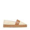 Jimmy Choo Dru Leather-trim Espadrilles In Natural/cuoio