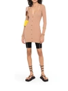 Adamo Ribbed Sweater With Cut Out Detail In Nude & Neutrals