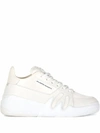 GIUSEPPE ZANOTTI GIUSEPPE ZANOTTI DESIGN WOMEN'S WHITE LEATHER HI TOP SNEAKERS,RS10005002 40