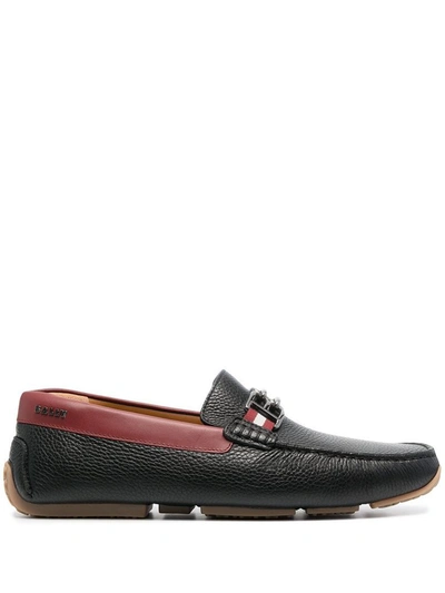 Bally Men's Black Leather Loafers