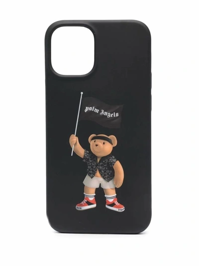 Palm Angels Pirate Bear Logo Iphone 12 Mini Case In Black