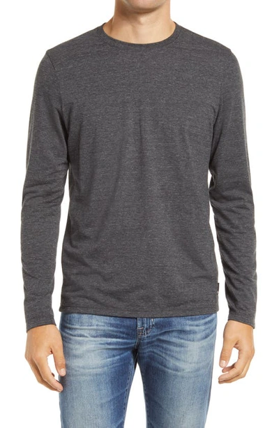 Ag Long Sleeve T-shirt In Heather Charcoal