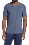 Nike Slim-fit Dri-fit Yoga T-shirt In Midnight Navy/ Slate/ Black